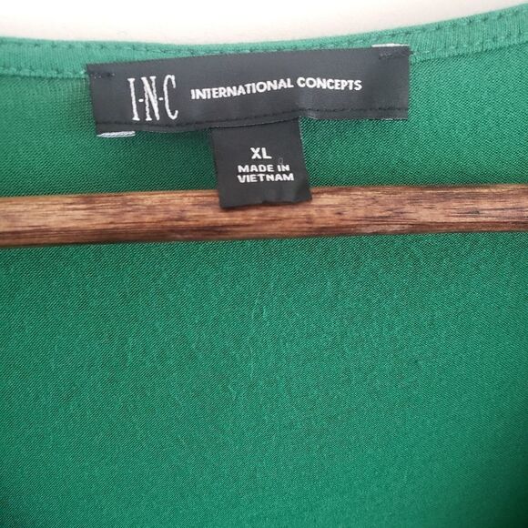 Inc Green Twisted Front Top - Picture 4 of 5